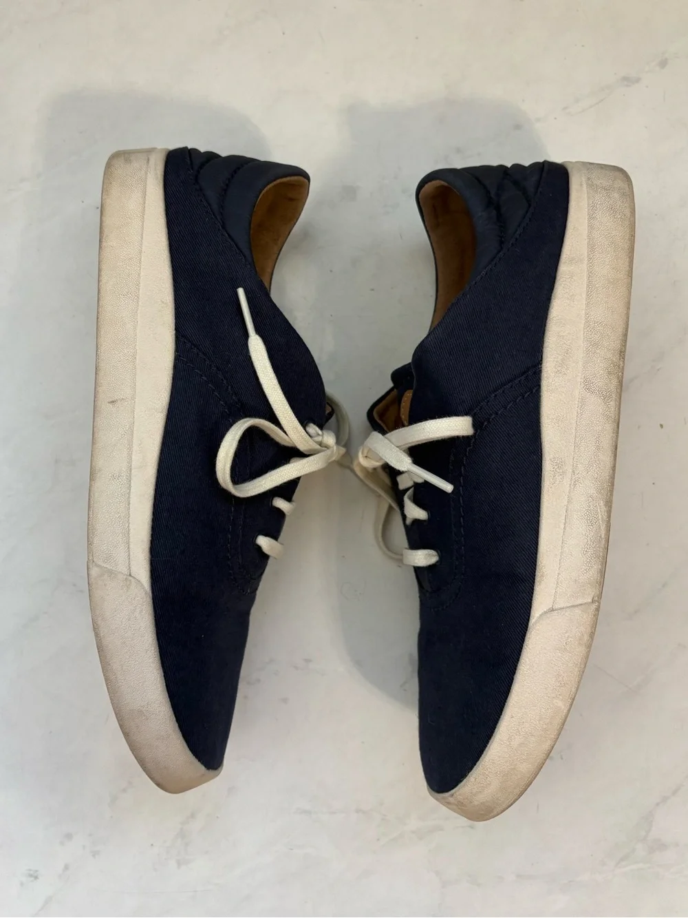 OluKai Kohu Women’s 9.5 Sneakers Blue Canvas Lace Up Casual Boat Shoes Preppy